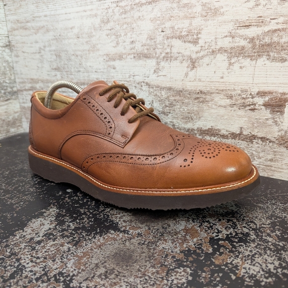 Samuel Hubbard Tipping Point Wingtip Oxford Shoes Sz 9 W Wide Brown M2130-065 main image 4